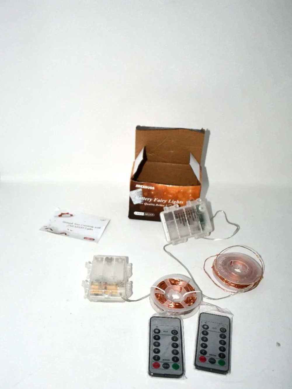 JMEXSUSS 2 Pack Fairy Lights, 400 LED, 132ft Battery Operated Remote, Warm White